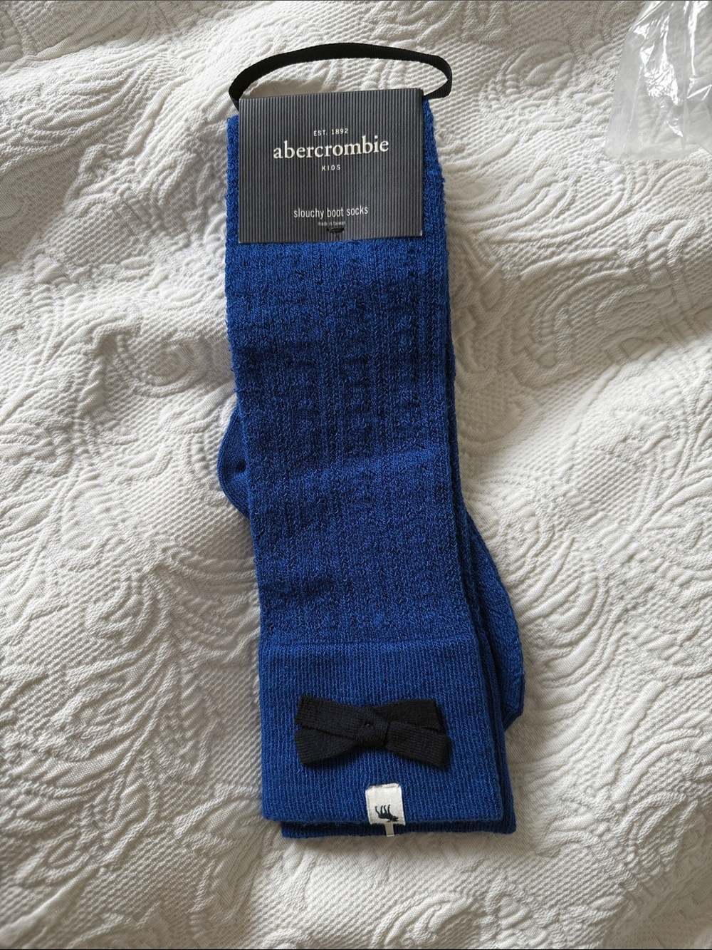 Abercrombie Kids Slouchy Boot Socks, Blue NWT